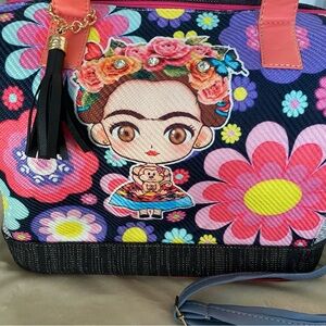 Frida Kahlo Floral Tote Bag